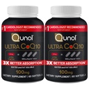 Qunol Ultra CoQ10 100mg 3X Lepsza absorpcja Opatentowana woda i tłuszcz Rozpuszczalny Forma Naturalnego Suplementu Koenzym Q10 Przeciwutleniacz do Serca Pakiety zdrowia Softgels, 120 Hrabia