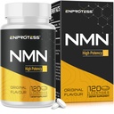 Sublingual NMN 500mg, Max Absorbency & Fast-Acting NMN Supplement（120-Day Supply）, 99% Pure NMN (Nicotinamide Mononucleotide) for NAD, Cell, Immune, Energy, Muscle, Anti-Aging, Longevity, 120 Lozenges