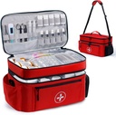 BAGSFY Travel Medicine Bag Organizator, Torba medyczna Puste, Pill Bottle Organizer for Home, Duży magazyn leków, Travel Carry Case pierwszej pomocy Kit Puste, Zestaw awaryjny.