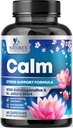 Natural Calm, Unwind & Relax Support - Ashwagandha, GABA, Magnez, L- Theanine & More - Natural Focus, Energy & Immune Support - Nature 's Non-GMO, Wegan, Gluten Free, Butelkowane w USA - 120 Kapsułki
