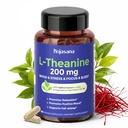 L Theanine 200mg z Saffronem, GABA, Glycinate Magnezu i witaminą B6, L-Theanine Supplement Advanced Complex Formula for Mood Relaxation & Stress Relief & Sleep Support, 60 Kapsułki wegańskie