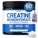 Creatine Monohydrate Powder 5G l Micronized & Unflavored l 60 Servings 5000mg per Serving l Pure Creatine Supplement for Men & Women l Supports Muscle Growth, Energy & Recovery l Non-GMO & Vegan