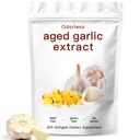Aged Garlic Extract-300 Count Odorless Organic Garlic Capsules Supplement for Heart & Immune Support – Vegetarian, Non-GMO, All-Natural Softgels, 2-Year Matured for Antioxidant Wellness