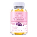 Saffron Supplements Gummies for Kids & Adults,with Ashwagandha,L-Theanine,Chamomile,St. John's Wort,Lemon Balm,Vitamin D3 B6, Magnesium Glycinate,Zinc Gummies for Zzz, Mood, Focus & Vision 60 Cnt