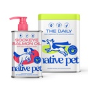 Native Pet Daily Dog Supplement (60 Scoops) & Salmon Oil for Dogs & Cats (8 Oz) - 11 in 1 Multivitamine & Pure Omega-3 Fish Oil Supplement for Skin & Coat, Joint, Heart Health & Anti- Inflamative