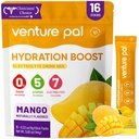 Penture Pal Sugar Free Electrolyte Puder Pakiety - Płynne codziennie IV Pakiety nawadniania 124; Electrolytes Drink Mix z 5 Witaminy i 7 Elektrolity 124; Keto Friendly 124; Non-GMO Equipment 124; Certified Vegan Equipment 124; 16 Sticks