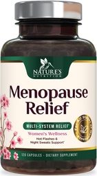 Menopauza Suplementy dla Kobiet - Menopauza Probiotyki Relief Support z Black Cohosh, Natural Support Supplements for Mild Hot Flash & Night Sweats & PH Balance Supplement Supplement - 120 Kapsułki