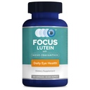 Focus Lutein for Eyes with Meso- Zeaksantyna, Suplement witaminy do oczu, 60 Count, 60 Day Supply, Daily Vision Support for Digital Screens, Światła jasne, Światło słoneczne, Wegan i Sugar- Free, Made in USA