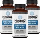 NeuroQ Memory & Focus - zwiększa wydajność i funkcje mózgu - Neuroochronna formuła dr Dale Bredesen - Gotu Kola Ginkgo Phosphhatidylserine & Propolis - 60 kapsułek (opakowanie po 3)