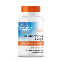 Najlepsze Doctor 's High Absorption CoQ10 200mg z suplementem BioPerine - Coenzym Q10 Caps for Heart Health & Antioksydant Support, CoQ10 200 mg for Women & Men, Non GMO - 60 Veg kapsułki