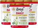 Konsyl Daily Psyllium Fiber, 3 Pack, 360g Gusset Bag, Gluten Free, Nie GMO, Keto Friendly, Unflavored, Easy Mixing Fiber