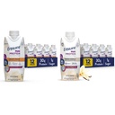 Zapewnić Max Protein Nutrition Shake z 30 g białka, 1 g cukru, wysoki poziom białka Shake, brzoskwinia kremowa i francuski Vanilla, Liquid, 11 fl oz (Opakowanie po 12)