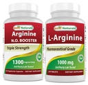 Best Naturals L- Arginine NO Booster 1300 mg & L- Arginina 1000 mg