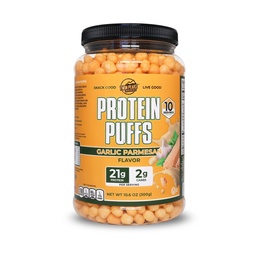 Twin Peaks Puffs Protein - (Czosnek parmezan), Keto Friendly, Low Carb Snack (300g, 21g Protein, 2g Net Carbs, Wysokie Białko, Zdrowe Chrupiące Snack)