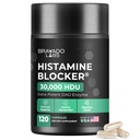 Bravado Labs DAO Supplements Histamine Blocker - Extra Strength 30,000 HDU DAO Enzyme + Diamine Oxidase & Vitamin C for Daily Histamine Metabolism & Immune Support - 120ct