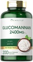 Carlyle Glucomannan Kapsułki 124; 200 Hrabia 124; Rozpuszczalne Fiber Pills X124; Non- GMO, Gluten Free Supplement
