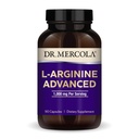 Dr Mercola L- Arginine Advanced, 30 Sług (90 Kapsułek), 1000 mg na Podawanie, Suplement diety, Wsparcie produkcji energii, Non-GMO