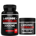 L Arginina L Citruline (240 Hrabia) - Nitric Oxide Pill for Stamina & Endurance and L Arginina L Citruline Powder (3 g) - Nitric Oxide Booster Powder for Performance & Endurance - Vegan & USA Made