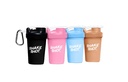 Kolory 4 Pack - 4oz Mini butelka shaker do wstępnego treningu, Kreatyna, małe suplementy Scoop (Nie dla białka) Clip & Shaker Ball