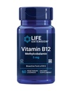Przedłużenie życia Witamina B12 Metylokobalamina, Nerve Health Supplement, Wsparcie kognitywne, Witamina energetyczna, metylokobalamina B12, 5 mg, Quick- Rozpuszczanie, Gluten- Free, Non-GMO, Wegetarianin, 60 lozengi