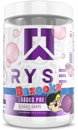 RYSE Załadowany proszek do przygotowania wstępnego - Bazooka Grape - Codzienne przygotowanie dla mężczyzn i kobiet z 390mg kofeiny, Beta Alanine i Citruline dla pompy, Focus, i energii - 30 Służenia