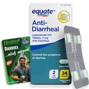 Healthy Surplus Equate Anti-Diarrheal Loperamide HCI 2 mg 24 Caplets and Vital Volumes Tips Card