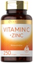 Carlyle Vitamin C with Zinc | 250 Softgels | Bioavailable | Ascorbic Acid | Zinc Oxide | Non-GMO and Gluten Free Supplement