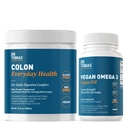 Dr. Tobias Colon Coverday Health & Vegan Omega 3 Algae Oil - Digestive Wellness and Daily Health Support with Psyllium Husk and DHA EPA Omega 3, Vegan, Non-GMO