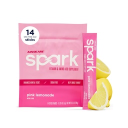 AdvoCare Spark witamina i suplement aminokwasów - Focus & Energy Drink w proszku z witaminą A, B- 6, C & E - Zawiera również L- karnityna i L- tyrozyna - różowa lemoniada, 14 opakowań stick