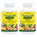 NaturesPlus Źródło Życia Mężczyźni - 120 Tabletów, Opakowanie 2 - Żelazopochodne Multi- Witamina & Suplement mineralny - z Saw Palmetto, Lycopene & Lutein - Gluten Free, Wegetarianin - 120 Razem Sługi