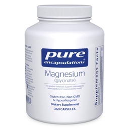 Pure Encapsulations Magnesium (Glycinate) - Supplement to Support Stress Relief, Sleep, Heart Health, Nerves, Muscles, and Metabolism* - with Magnesium Glycinate - 360 Capsules