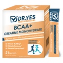 DR.YES Creatine Monohydrate Powder 4500mg, Boost Strength, Muscle Recovery & ATP Production for Men & Women, Keto & Vegan Friendly, Non-GMO, Rapid Absorption, 21 Stick Packs