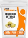 BulkSupplements.com Noni Fruit Extract Powder - Noni Fruit Supplement - Superfood Powder, Gluten Free, 500mg per Serving, 500g (1.1 lbs) (Pack of 1)