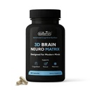 Memory & Focus Nootropic - Mózg Neuro Matrix z Ginkgo Biloba & Huperzine A - Wegan, Natural, Caffeine- Free - Wspiera Clarity & Mood dla studentów, seniorów i profesjonalistów - 90 Czapki 3-Miesiąc Dostawy
