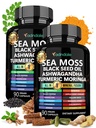 Adndale Sea Moss Capsules - Sea Moss Blend with Ashwagandha, Turmeric & Black Seed Oil - 180 Count