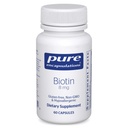 Czyste enkapsulacje Biotin 8 mg - B Suplement Witaminy do Ulgi Stress Relief, Włosy, Wzmocnienie skóry i paznokci, Metabolizm, Wsparcie węglowodanów i układu nerwowego * - z Premium Biotin - 60 Kapsułki