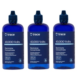 Trace Minerals 40.000 V - Concentration Supplement Drops for Electrolyte Support - Support Muscle Health & Vitality - Workout Drink to Aid Hydration - 8 fl oz (Pack of 3) (144 Servings)