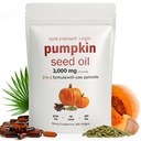 Pumpkin Seed Oil Capsules with Saw Palmetto 300 Softgels | 2-in-1 Formula 3000mg | Cold Pressed Pure Virgin Oil for Hair, Prostate & Bladder Health | Immune Support, Urinary Wellness | Vegan, Non-GMO