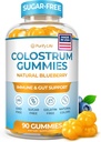 Gumy bez barwnika cukrowego (1500mg) Kolostrum bydlęcy dla ludzi, suplement pokarmowy dla Gut Health, Leaky Gut Repair, Wsparcie immunologiczne, Zdrowie skóry - 35% IgG Per Serving