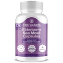 TrueSeaMoss Irish Sea Moss Kapsułki - 120 Kapsułki z jagodami (1600mg) - Prebiotyczne Superfood - Boosts System immunologiczny i pokarmowy - Zdrowa Skóra, Detox Keto, Gut, Wspólne Wsparcie