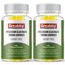 Potassium Gluconate 1000 mg Gummies, Sugar Free for Women & Men Adults, Support Muscle Cramps & Heart Health, Chewable Potassium Supplement, Lemon Flavor, Vegan Source, 120 Gummies