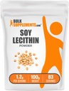 BulkSupplements.com Proszek sojowy Lecytyna - Suplement lecytyny, Suplement odżywczy, Klasa żywności - Gluten Free, 1,2g na Serving, 100g (3,5 oz) (Opakowanie po 1)