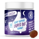 FlavCity Melatonina Gummies dla dorosłych, Lights Out Gummy - Supplement wsparcia snu do żucia z GABA bazującego na plantach, Magnezu i Rumianku do głębokiego i niespokojnego snu, 30- Day Supply