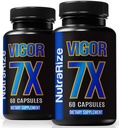 (2 Pack) Vigor 7X Pills, Official Vigor 7X Formula for Peak Performance, All-Natural Ingredients to Sustain Energy Levels, Stamina, and Overall Health, Premium Vigor7X Pastillas Review (120 Capsules)