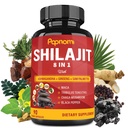 Shilajit Himalayan Kapsułki - 3 miesięczne dostawy - Połączone Ashwagandha, Ginseng, Saw Palmetto, Maca, Tribulus, Chaga, Black Pepper
