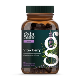 Gaia Herbs Vitex Berry - Wspiera Hormon Równowaga i płodność dla kobiet - Zdrowy Progesteron dla zdrowia menstruacyjnego - 120 Vegan Czapki (60- Day Supply)