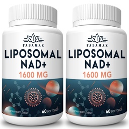 1600 mg Liposomal NAD Supplement, 98% Pure NAD+ Supplement, Superior Absorption, Alternative to Nicotinamide Riboside or NADH to Boost NAD+ for Aging Defense, Energy, Longevity, 120 Softgels