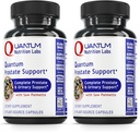 Quantum Nutrition Labs Prostate Support - Prostate Supplements for Men, Prostate Health Formula, Natural Supplement with Organic Saw Palmetto - 90 Vegetarian Capsules (Pack of 2)