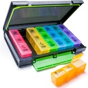 Cotygodniowa organizatorka pilek, 7-dniowa skrzynka na pióro (3- times- A- Day) Przenośna do podróży z moisture- Proof Design Pill case to Pills / Witamina / Olej rybny / Suplementy