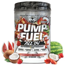 PMD Sports Pump Fuel ALL IN Insanity, Ultimate Pre Workout Powder & Muscle Pump, Maximum Strength Energy, Focus, Endurance & Recovery, Creatine & Beta Alanine - Muscle Flood Tiger’s Blood, 20 Servings